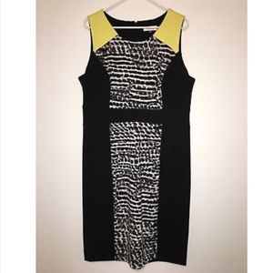 Calvin Klein Sleeveless Ponte Dress Black 14 EUC